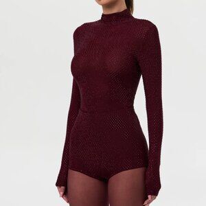 Naked Wardrobe Crystal turtleneck top